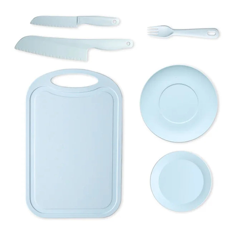 6Pcs / Set Children Chef Knife Cutting Board Plastic Plate Kitchen Utensils Set (BPA Free, No FDA) 6Pcs / Set Children Chef Knife Cutting Board Plastic Plate Kitchen Utensils Set (BPA Free, No FDA)
